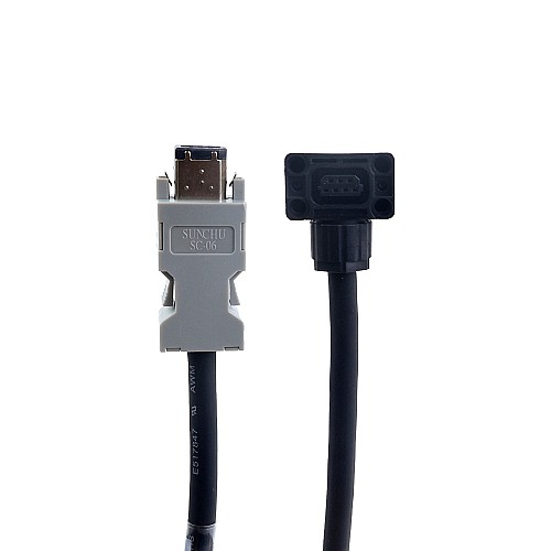 5m(196.85") Encoder Cable with Connector for A6 Series 17-bit Servo Motor - AS7-C-ENC075-5.0 | StepperOnline