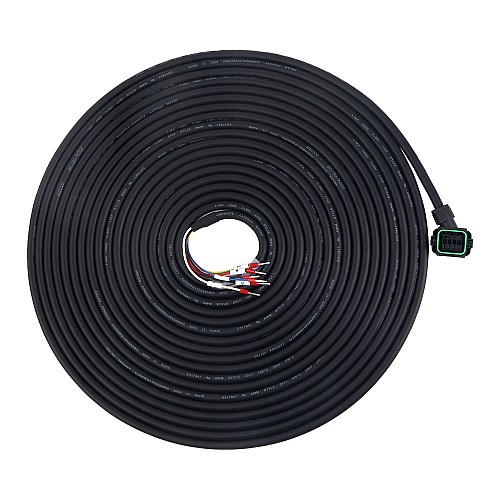 10m(393.7") Motor Cable with Connector for A6 Series 17-bit Servo Motor with Brake