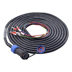 3m(118.11") 4-PIN Motor Extension Cable with IP65 Aviation Connector for T6 Series 17-bit Servo Motor w/ Brake