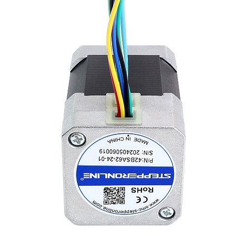 24V 3000RPM 0.16Nm 50W 3.30A 42x42x62mm Brushless DC Motor - 42BSA62-24-01 | StepperOnline AU