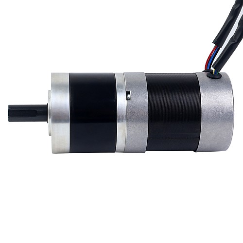 24V 101W Round Geared Brushless DC Motor 6.90Nm(977.12oz.in) 27:1 Round Planetary Gearbox