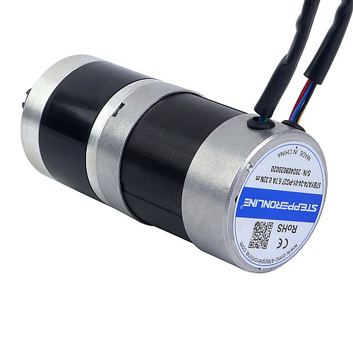 24V 101W Round Geared Brushless DC Motor 6.90Nm(977.12oz.in) 27:1 Round Planetary Gearbox