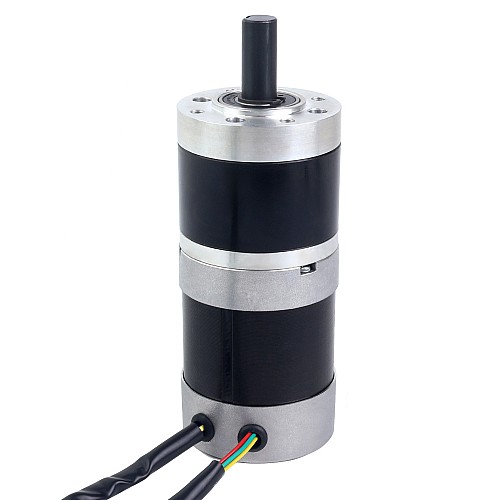 24V 101W Round Geared Brushless DC Motor 6.90Nm(977.12oz.in) 27:1 Round Planetary Gearbox