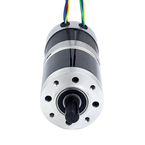 24V 101W Round Geared Brushless DC Motor 11.42Nm(1617.20oz.in) 51:1 Round Planetary Gearbox - 57BYA74-24-01-PG51 | StepperOnline