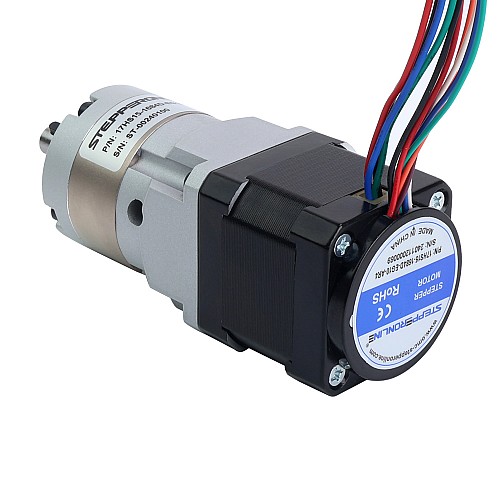 Nema 17 Stepper Motor with High Precision Gearbox Gear Ratio 10:1 & Magnetic Encoder 1000PPR(4000CPR) - 17HS15-1684D-EG10-AR4 | StepperOnline AU