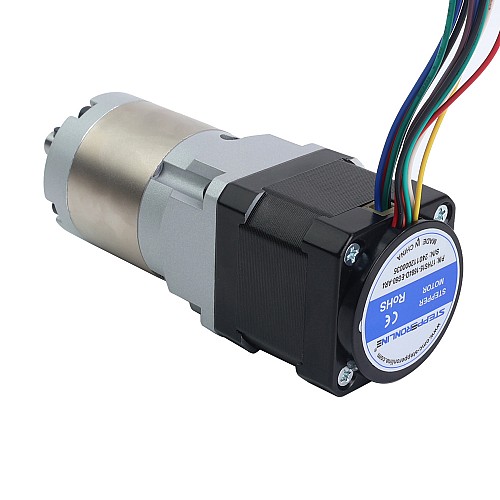 Nema 17 Stepper Motor with High Precision Gearbox Gear Ratio 50:1 & Magnetic Encoder 1000PPR(4000CPR) - 17HS15-1684D-EG50-AR4 | StepperOnline AU