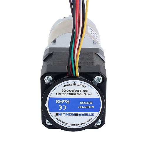 Nema 17 Stepper Motor with High Precision Gearbox Gear Ratio 50:1 & Magnetic Encoder 1000PPR(4000CPR) - 17HS15-1684D-EG50-AR4 | StepperOnline AU