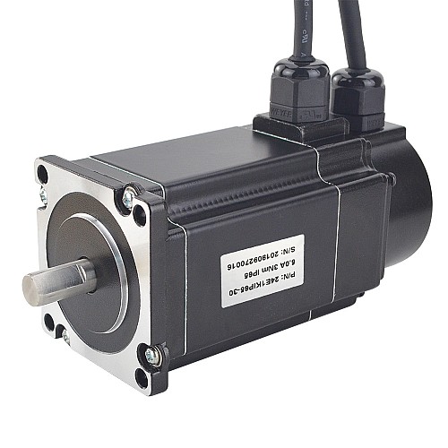 P Series IP65 Waterproof Nema 24 Closed Loop Stepper Motor 3Nm(424.92oz.in) with Encoder 1000PPR(4000CPR) - 24E1KIP65-30 | StepperOnline AU