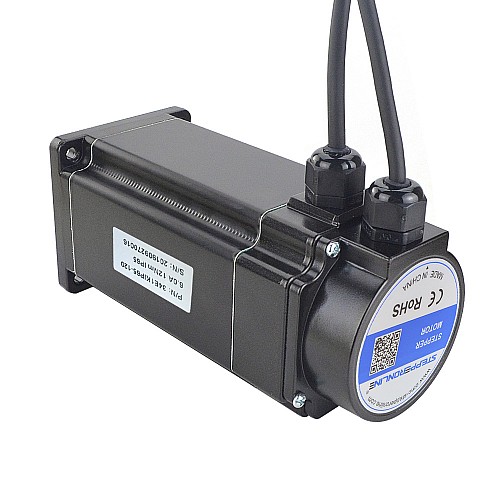 P Series Ip65 Waterproof Nema 34 Closed Loop Stepper Motor 12Nm(1700oz.in) with Encoder 1000PPR(4000CPR) - 34E1KIP65-120 | StepperOnline AU