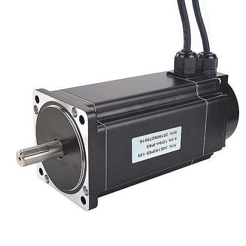 P Series Ip65 Waterproof Nema 34 Closed Loop Stepper Motor 12Nm(1700oz.in) with Encoder 1000PPR(4000CPR) - 34E1KIP65-120 | StepperOnline AU