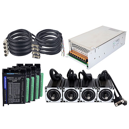 TS Series 4 Axis 3.0Nm(424.83oz.in) Nema 24 Closed Loop Stepper Kit w/ Power Supply - 4-CLTS30-V41 | StepperOnline AU