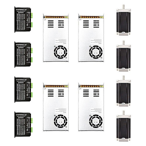 4 Axis CNC Router Kit 13.0Nm(1841oz.in) Nema 34 Stepper Motor & Driver - 4-DM860I-34HS59 | StepperOnline AU