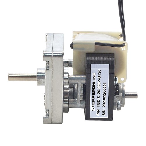 220V AC Gear Motor 20Kg.cm/14RPM w/ 190:1 Rectangular Spur Gearbox - FGD-6126-220V-G190 | StepperOnline AU