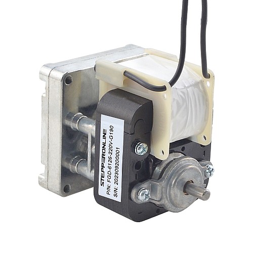 220V AC Gear Motor 20Kg.cm/14RPM w/ 190:1 Rectangular Spur Gearbox - FGD-6126-220V-G190 | StepperOnline AU