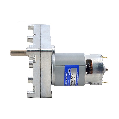 Brushed 12V DC Gear Motor 100Kg.cm/4RPM w/ 590:1 Rectangular Spur Gearbox - FGE-43123000-G590 | StepperOnline AU