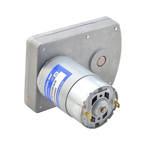 Brushed 24V DC Gear Motor 7Kg.cm/100RPM w/ 36:1 Rectangular Spur Gearbox - FGF-36244500-G36 | StepperOnline AU