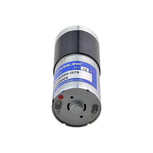 Brushed 12V DC Gear Motor 1.6Kg.cm/59RPM w/ 76:1 Planetary Gearbox - PA25-24126000-G76 | StepperOnline AU