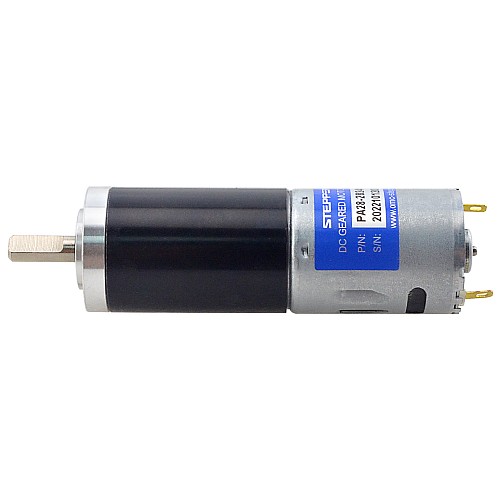 Brushed 24V DC Gear Motor 5.9Kg.cm/24RPM w/ 189:1 Planetary Gearbox - PA28-28245800-G189 | StepperOnline AU