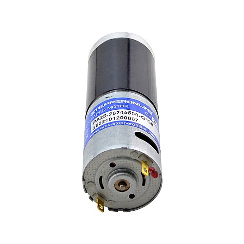 Brushed 24V DC Gear Motor 5.9Kg.cm/24RPM w/ 189:1 Planetary Gearbox - PA28-28245800-G189 | StepperOnline AU