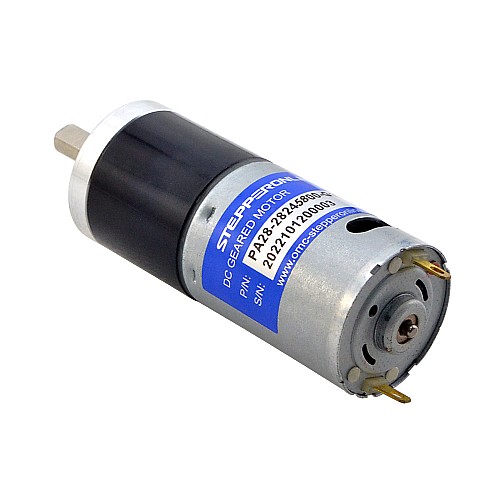 Brushed 24V DC Gear Motor 0.8Kg.cm/239RPM w/ 19.2:1 Planetary Gearbox - PA28-28245800-G19 | StepperOnline AU