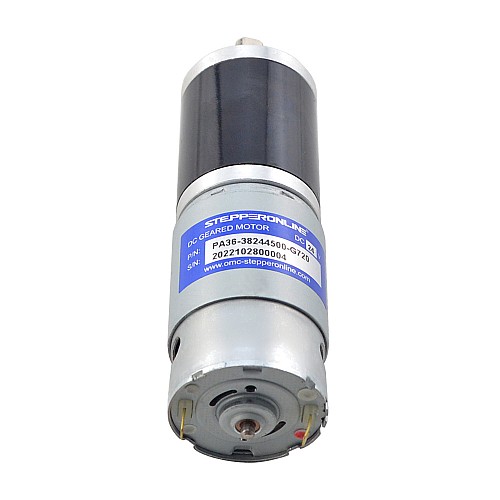 Brushed 24V DC Gear Motor 30Kg.cm/4.6RPM w/ 720:1 Planetary Gearbox - PA36-38244500-G720 | StepperOnline AU