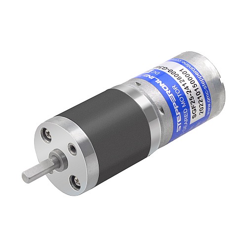 Brushed 12V DC Gear Motor 5Kg.cm/14RPM 340:1 Spur Gearbox - SGF25-24126000-G340 | StepperOnline AU