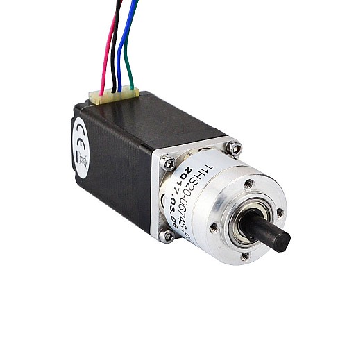 Nema 11 Stepper Motor Bipolar L=51mm w/ Gear Ratio 5:1 Planetary Gearbox - 11HS20-0674S-PG5 | StepperOnline AU