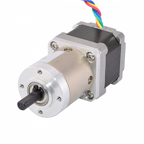 Nema 14 Stepper Motor Bipolar L=34mm w/ Gear Ratio 51:1 Planetary Gearbox - 14HS13-0804S-PG51 | StepperOnline AU