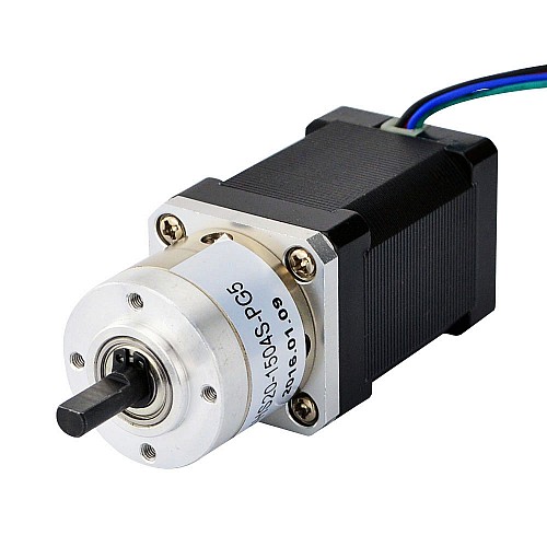 Nema 14 Stepper Motor Bipolar L=52mm w/ Gear Ratio 5:1 Planetary Gearbox - 14HS20-1504S-PG5 | StepperOnline AU