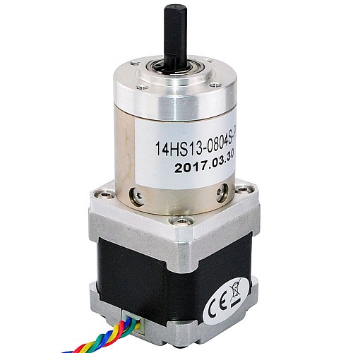 Nema 14 Stepper Motor Bipolar L=34mm w/ Gear Ratio 51:1 Planetary Gearbox - 14HS13-0804S-PG51 | StepperOnline AU