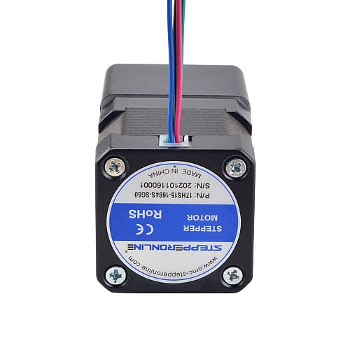 Nema 17 Stepper Motor L=28mm w/ Spur Gearbox Gear Ratio 50:1 - 17HS11-0704S-SG50 | StepperOnline AU