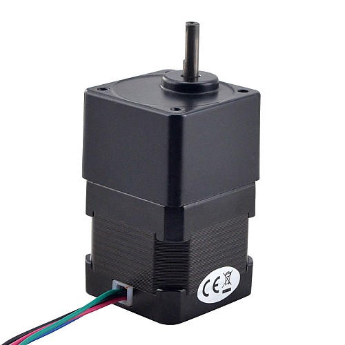 Nema 17 Stepper Motor L=28mm w/ Spur Gearbox Gear Ratio 50:1 - 17HS11-0704S-SG50 | StepperOnline AU