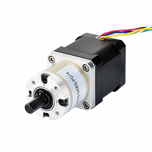 Nema 17 Stepper Motor Unipolar L=48mm w/ Gear Ratio 14:1 Planetary Gearbox - 17HS19-0406S-PG14 | StepperOnline AU