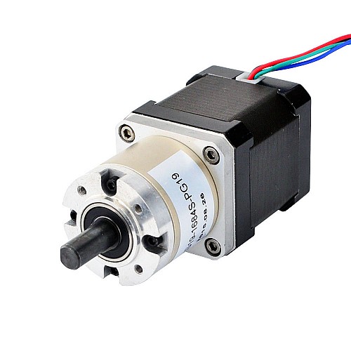 Nema 17 Stepper Motor Bipolar L=48mm w/ Gear Ratio 19:1 Planetary Gearbox - 17HS19-1684S-PG19 | StepperOnline AU