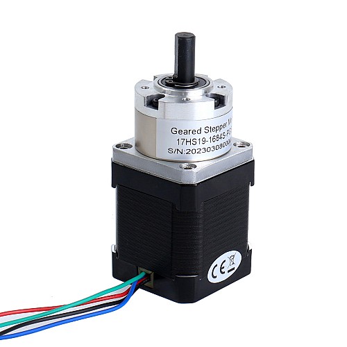 Nema 17 Stepper Motor Bipolar L=48mm w/ Gear Ratio 5:1 Planetary Gearbox - 17HS19-1684S-PG5 | StepperOnline AU