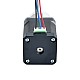 Nema 17 Stepper Motor Bipolar L=48mm w/ Gear Ratio 5:1 Planetary Gearbox 1850mm Cable Length - 17HS19-1684S-PG5X | StepperOnline AU