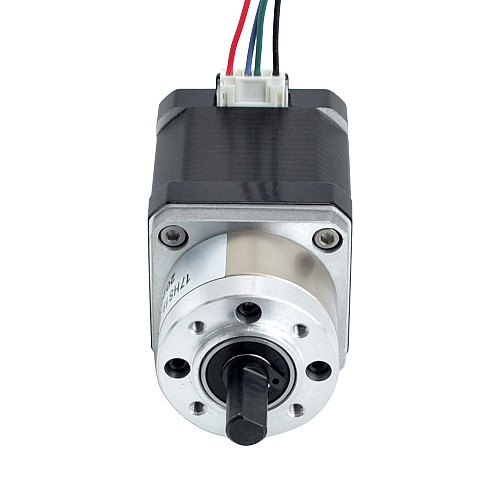 Nema 17 Stepper Motor Bipolar L=48mm w/ Gear Ratio 5:1 Planetary Gearbox 1850mm Cable Length - 17HS19-1684S-PG5X | StepperOnline AU