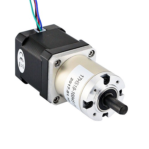 Nema 17 Stepper Motor Bipolar L=48mm w/ Gear Ratio 51:1 Planetary Gearbox - 17HS19-1684S-PG51 | StepperOnline AU