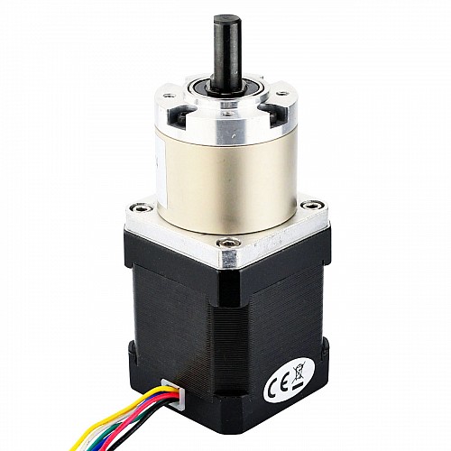 Nema 17 Stepper Motor Unipolar L=48mm w/ Gear Ratio 14:1 Planetary Gearbox - 17HS19-0406S-PG14 | StepperOnline AU