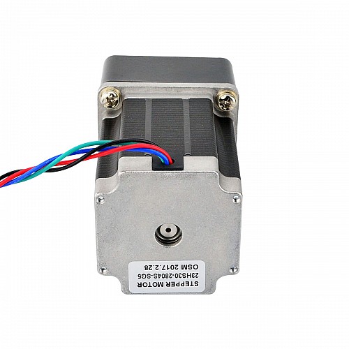 Nema 23 Stepper Motor Bipolar L=78mm w/ Gear Ratio 5:1 Spur Gearbox - 23HS30-2804S-SG5 | StepperOnline AU