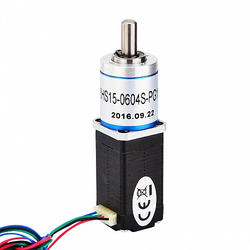 Nema 8 Stepper Motor Bipolar L=38mm w/ Gear Ratio 19:1 Planetary Gearbox - 8HS15-0604S-PG19 | StepperOnline AU