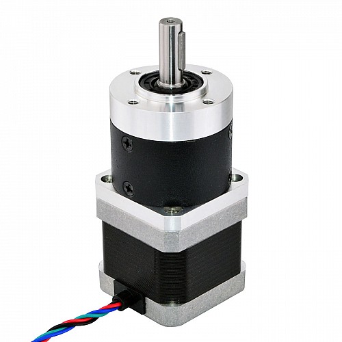 Nema 17 Stepper Motor L=39mm 1.68A Gear Ratio 10:1 High Precision Planetary Gearbox - 17HS15-1684S-HG10 | StepperOnline AU