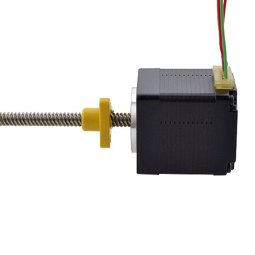 NEMA 11 External Acme Linear Stepper Motor 1.0A 32.2mm Stack Screw Lead 5.08mm(0.2) Lead Length 150mm - 11E13S1004HD5-150RS | StepperOnline AU