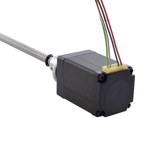 NEMA 11 External Ball Screw Linear Stepper Motor 1.0A 46mm Stack Screw Lead 2mm(0.07874) Lead Length 150mm - 11E18S1004BAM5-150RS | StepperOnline AU