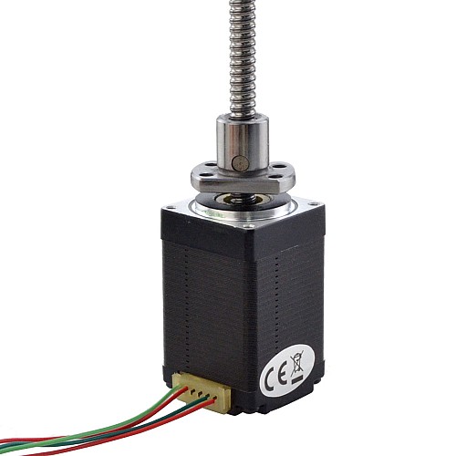 NEMA 11 External Ball Screw Linear Stepper Motor 1.0A 46mm Stack Screw Lead 2mm(0.07874) Lead Length 150mm - 11E18S1004BAM5-150RS | StepperOnline AU