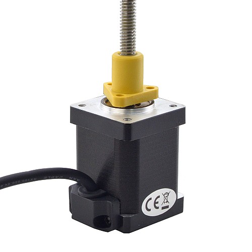 NEMA 14 External Acme Linear Stepper Motor 1.5A 47mm Stack Screw Lead 1.27mm(0.05) Lead Length 150mm - 14E19S1504FF5-150RS | StepperOnline AU