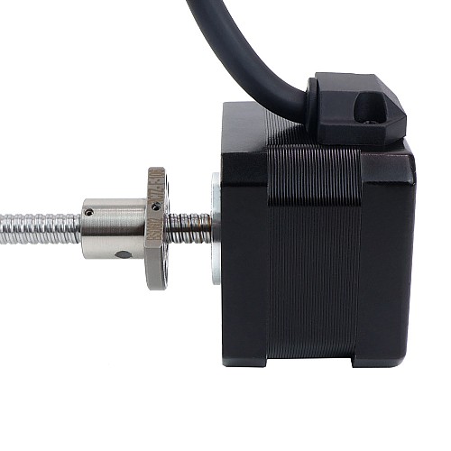 NEMA 17 External Ball Screw Linear Stepper Motor 1.5A 34mm Stack Screw Lead 2mm(0.07874) Lead Length 150mm - 17E13S1504BAM5-150RS | StepperOnline AU