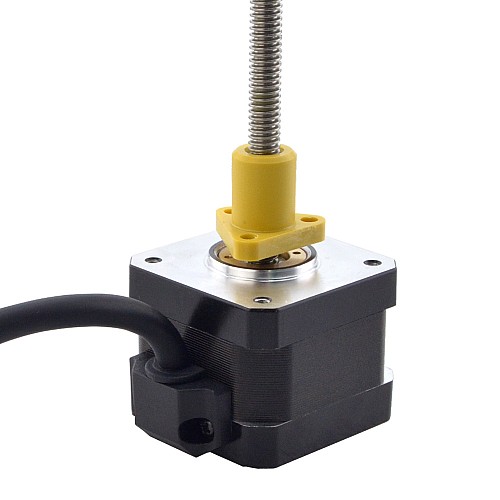 NEMA 17 External Acme Linear Stepper Motor 1.5A 34mm Stack Screw Lead 1.27mm(0.05) Lead Length 150mm - 17E13S1504FF5-150RS | StepperOnline AU