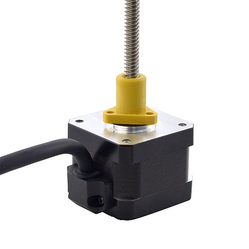 NEMA 17 External Acme Linear Stepper Motor 1.5A 34mm Stack Screw Lead 6.35mm(0.25) Lead Length 150mm - 17E13S1504RF5-150RS | StepperOnline AU