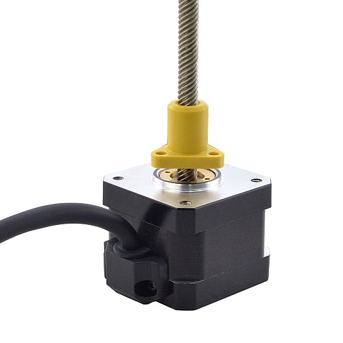 NEMA 17 External Acme Linear Stepper Motor 1.5A 34mm Stack Screw Lead 12.7mm(0.5) Lead Length 150mm - 17E13S1504WF5-150RS | StepperOnline AU